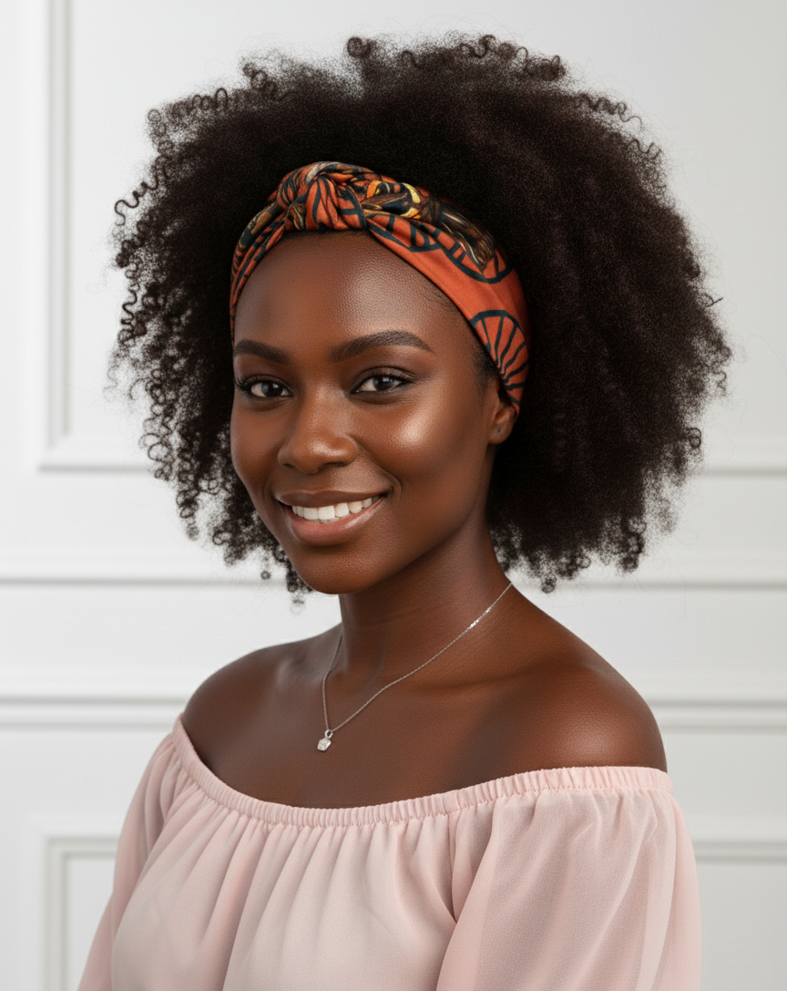 Vintage Knot Satin Silk Headband – Bold Baroque Patterned Turban Style Hair Accessory - Fatisha Boutique #