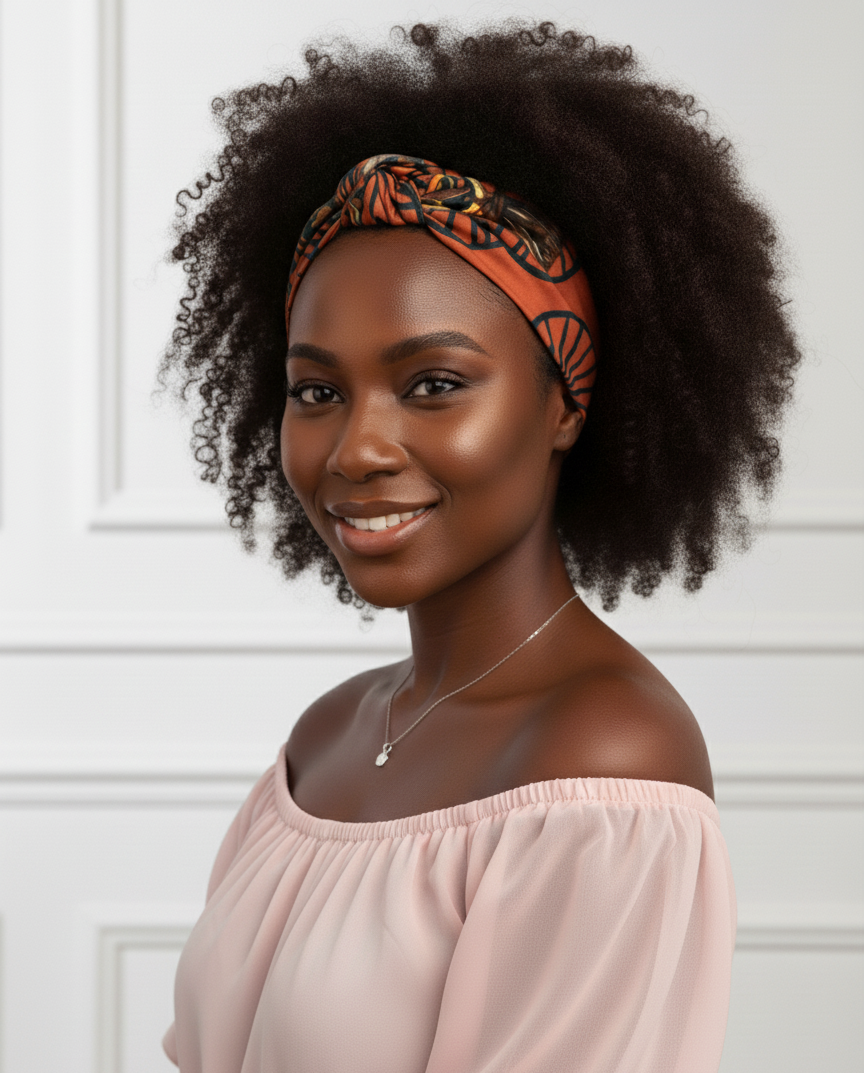 Vintage Knot Satin Silk Headband – Bold Baroque Patterned Turban Style Hair Accessory - Fatisha Boutique #