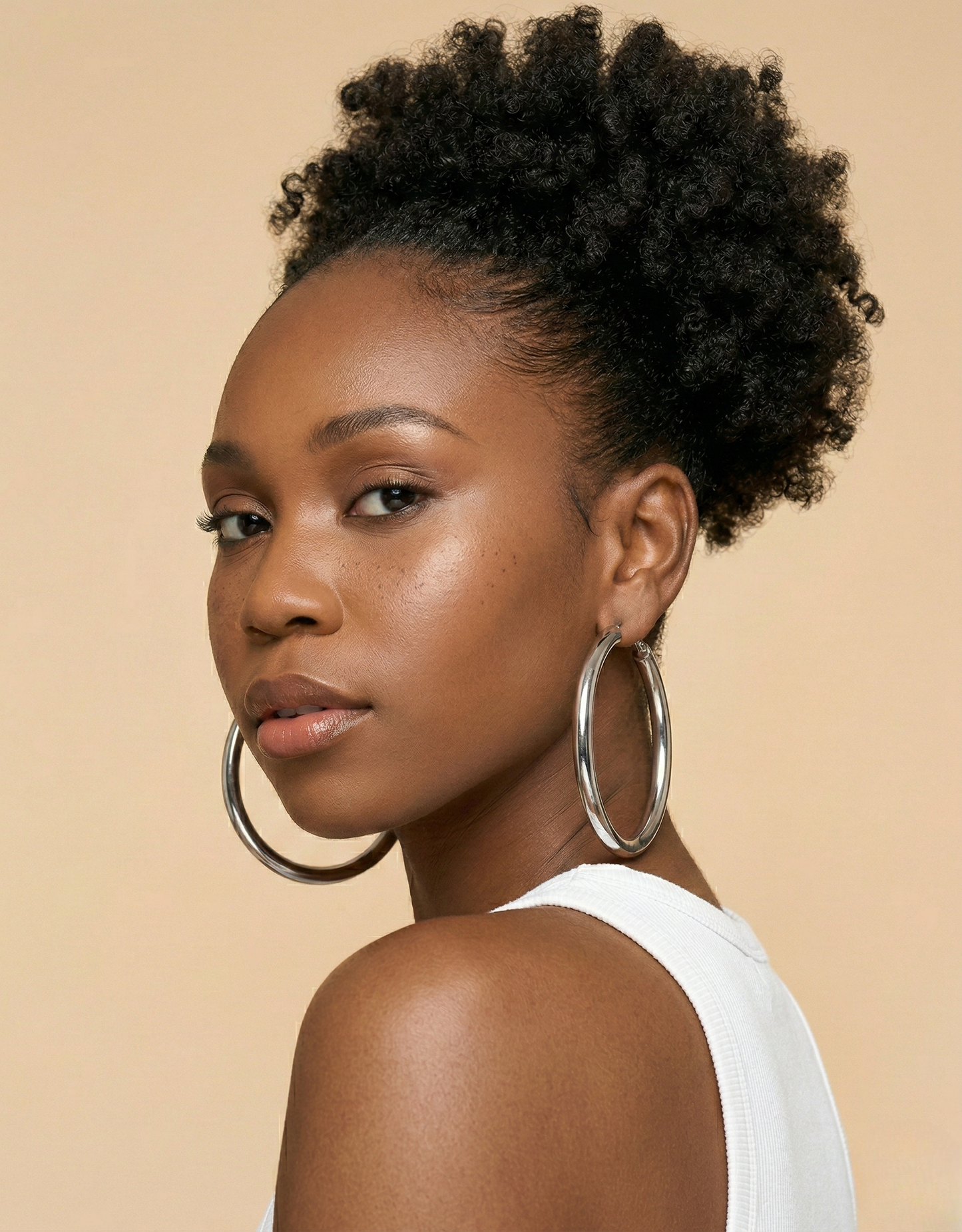 7cm Chunky Hoop Earrings – Gold, Silver & Black Statement Hoops UK - Fatisha Boutique #