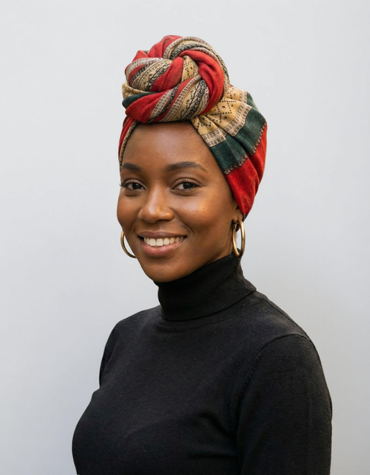 Red & Multicolour Printed Lightweight Fabric – Versatile Hijab, Scarf & Headwrap for Fashion, Modest Wear & Styling - Fatisha Boutique #