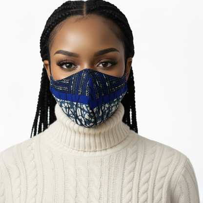Reusable African Print Face Mask – Double-Layered Ankara Fabric with Filter Pocket & 2 Free Filter - Fatisha Boutique #