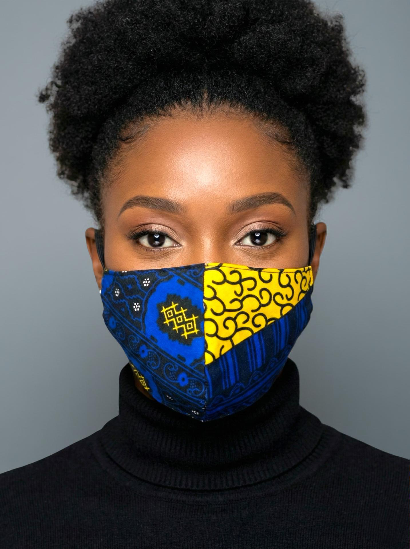 Reusable African Print Face Mask – Double-Layered Ankara Fabric with Filter Pocket & 2 Free Filters - Fatisha Boutique #