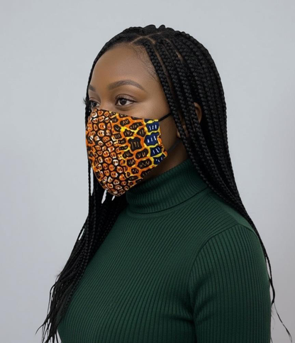 Reusable African Print Face Mask – Double-Layered Ankara Fabric with Filter Pocket & 2 Free Filters - Fatisha Boutique #