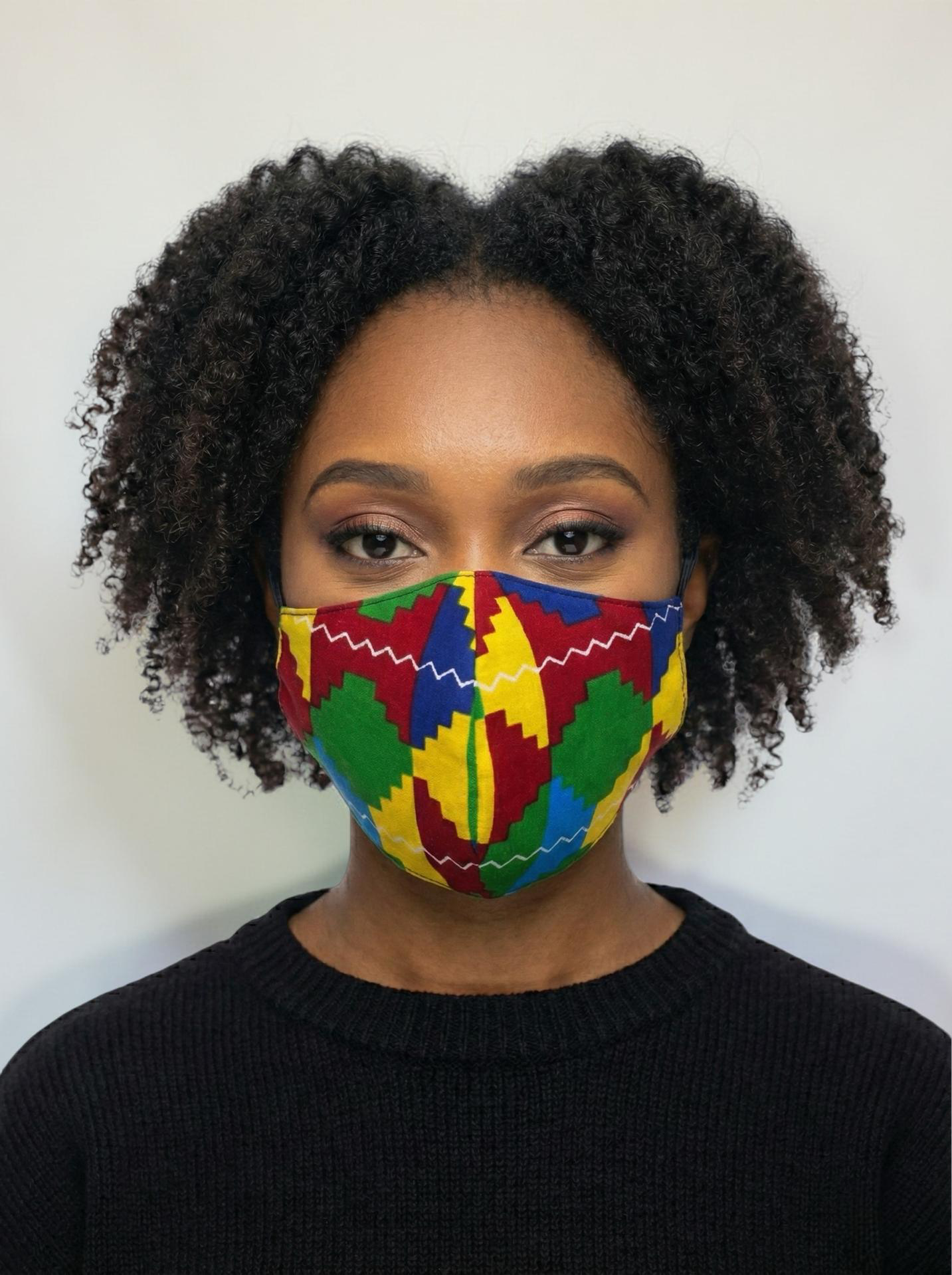 Reusable African Print Face Mask – Double-Layered Ankara Fabric with Filter Pocket & 2 Free Filters - Fatisha Boutique #