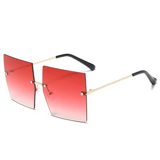 Oversized Trendy UV400 Square Sunglasses – Chic Gradient Lens Shades for Women