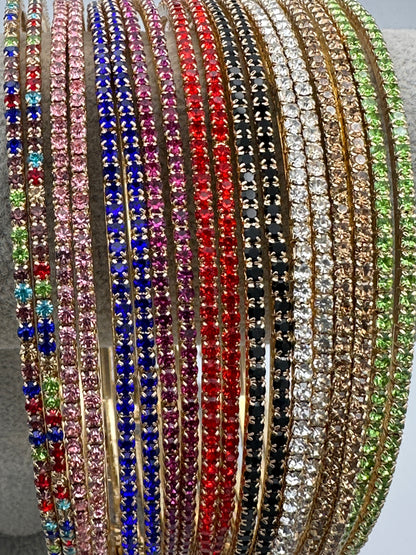 10CM Colourful Rhinestones Trendy Statement Hoop Earrings