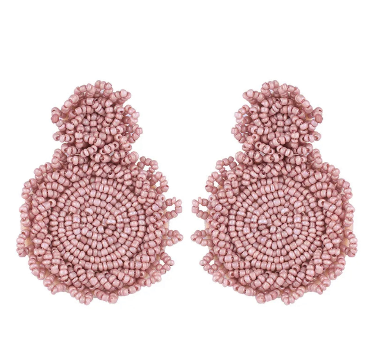 Bohemian Colourful Beaded Statement Dangle Stud Earrings