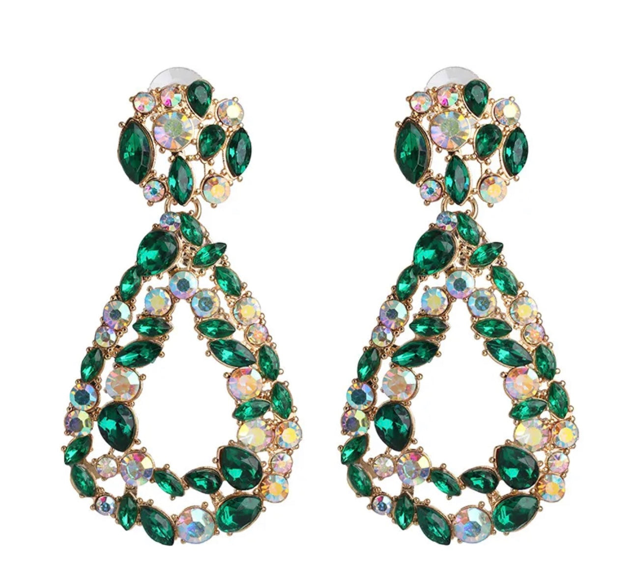 Elegant Diamante Sparkle Rhinestone Dangle Earrings