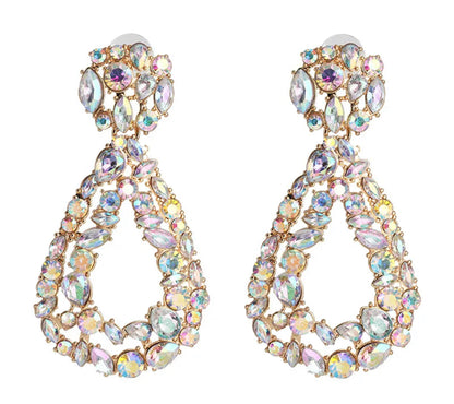 Elegant Diamante Sparkle Rhinestone Dangle Earrings