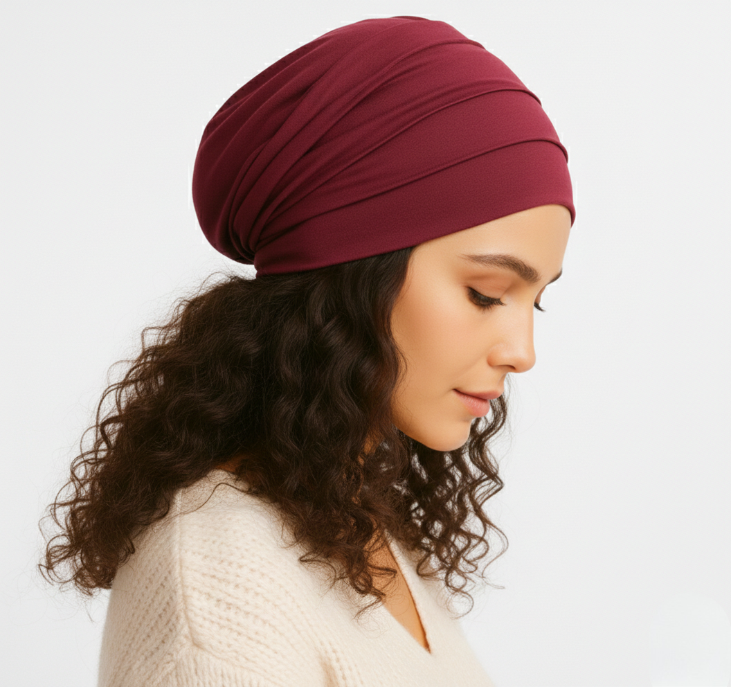 Satin Lined Pre-Tied Turban Beanie for Women – Soft Sleep & Chemo Cap - Fatisha Boutique #