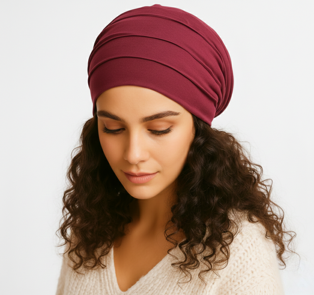 Satin Lined Pre-Tied Turban Beanie for Women – Soft Sleep & Chemo Cap - Fatisha Boutique #