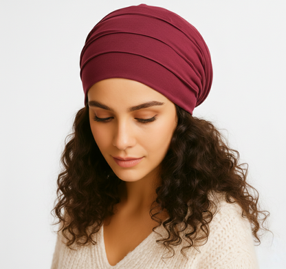 Satin Lined Pre-Tied Turban Beanie for Women – Soft Sleep & Chemo Cap - Fatisha Boutique #