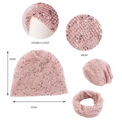 Doubled Layered Soft Mesh Slouchy Fashionable Trendy Caps