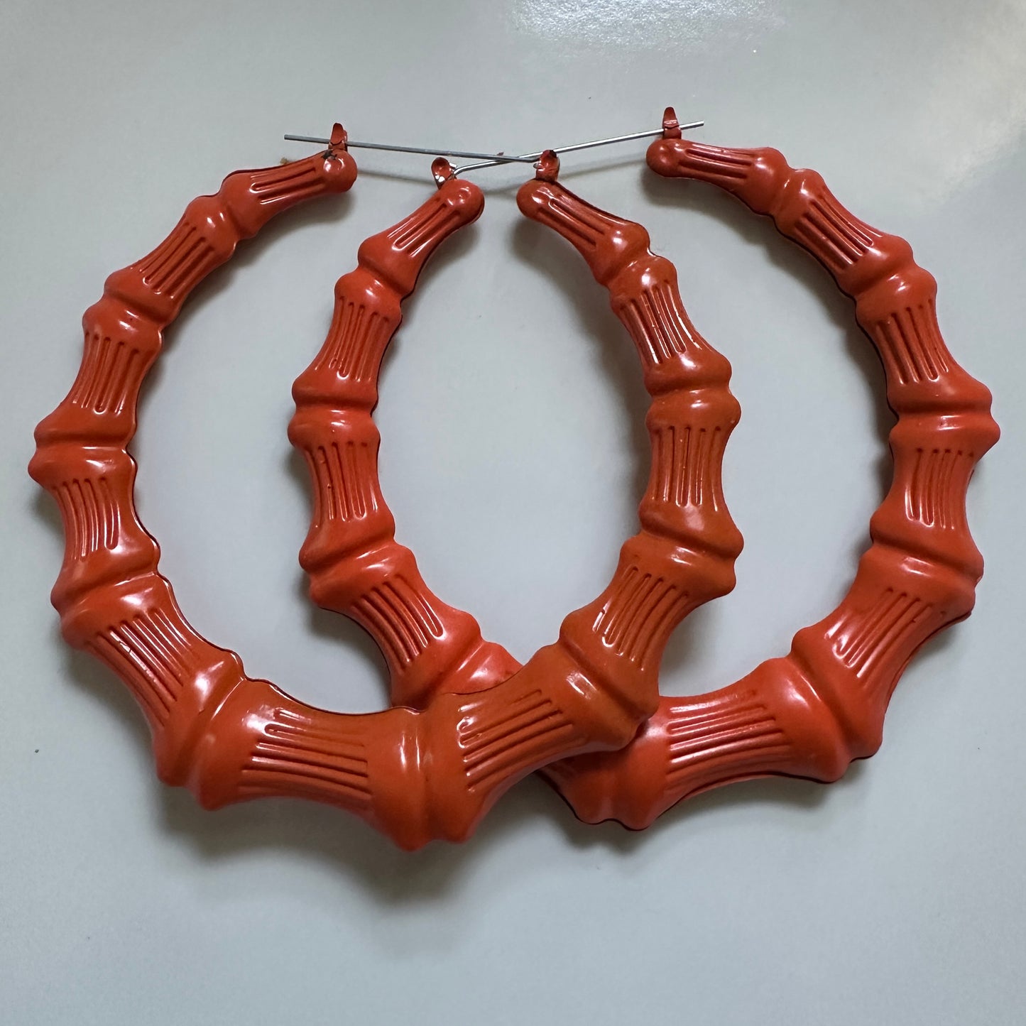 Oversized Bamboo Hoop Earrings – Bold Statement Hoops