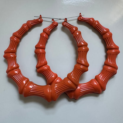 Oversized Bamboo Hoop Earrings – Bold Statement Hoops