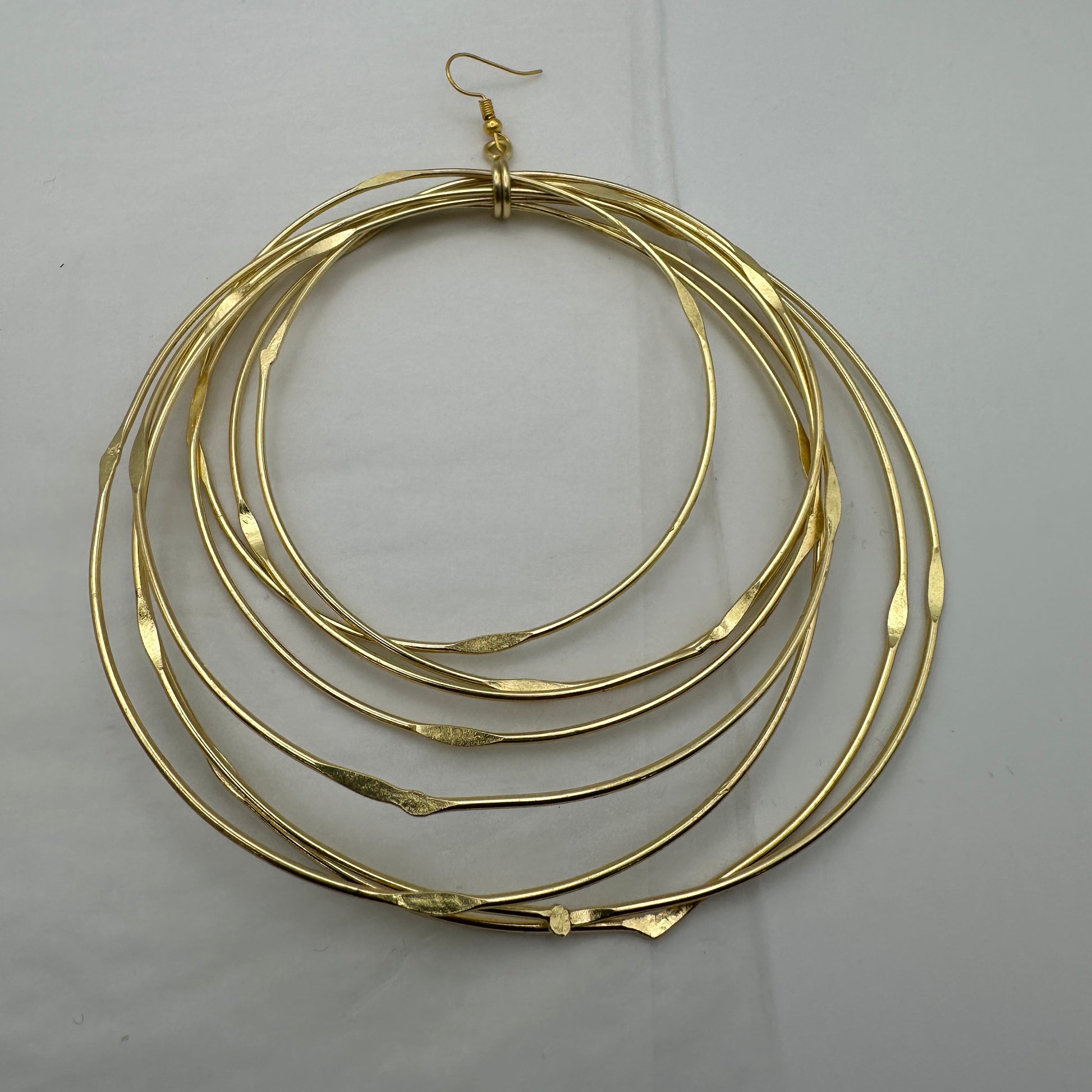 Oversized Afrocentric Multi-Hoop Brass Statement Earrings – Handcrafted Dangle Jewellery - Fatisha Boutique #