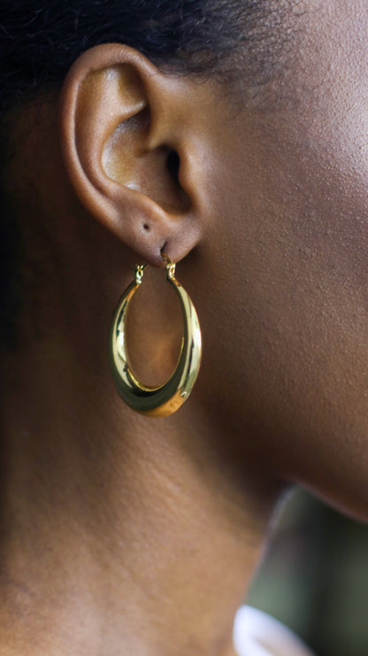 4cm Chunky Statement Hoop Earrings