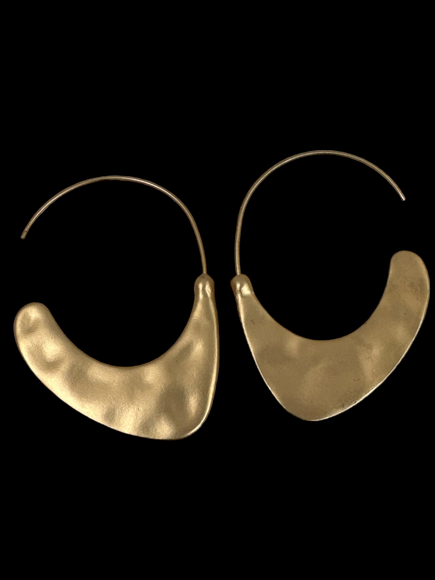 Hammered Alloy Metal Minimalist Dangle Earrings