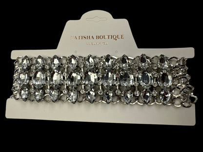 Elegant Sparkling Chunky Rhinestones Choker Necklaces