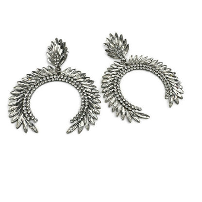 Glam Statement Diamante Rhinestone Earrings - Elegant Bold Dangle Jewellery