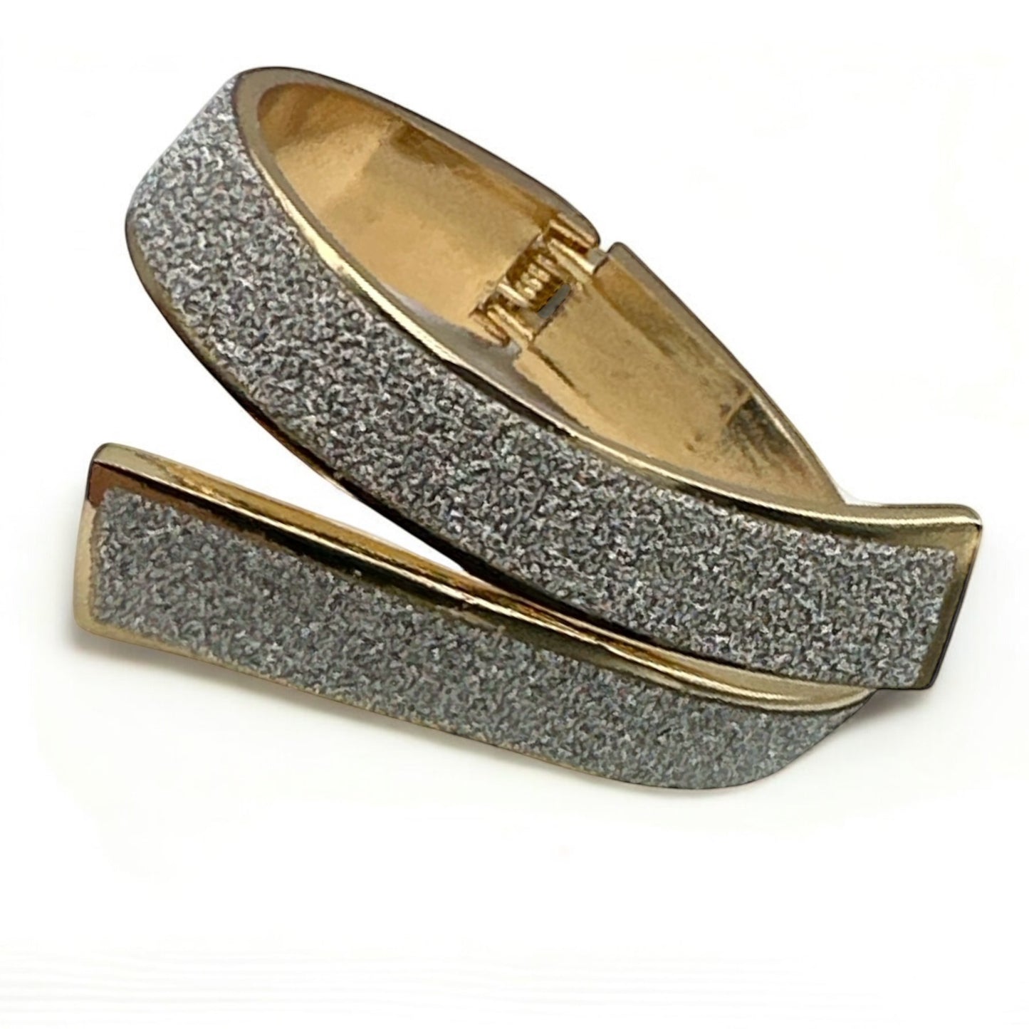 Elegant Sparkling Bangle Bracelet | Gold & Silver Statement Jewellery