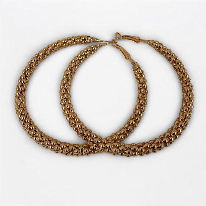 7 cm Thick Chunky Statement Hoop Earrings – Gold & Silver Bold Fashion Jewellery
