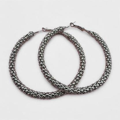 7 cm Thick Chunky Statement Hoop Earrings – Gold & Silver Bold Fashion Jewellery