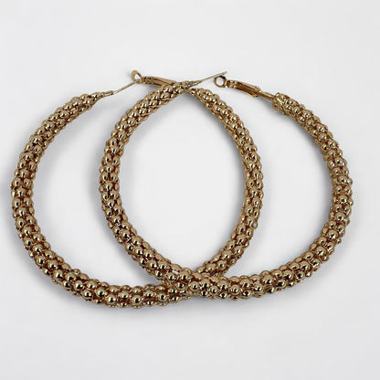 7 cm Thick Chunky Statement Hoop Earrings – Gold & Silver Bold Fashion Jewellery