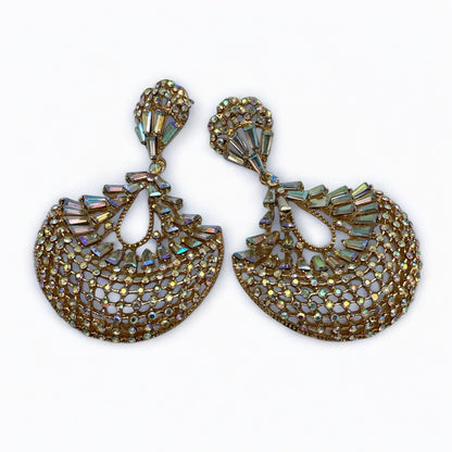 Elegant Diamante Teardrop Crystal Earrings – Glamorous Bridal Statement Jewellery