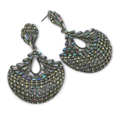 Elegant Diamante Teardrop Crystal Earrings – Glamorous Bridal Statement Jewellery