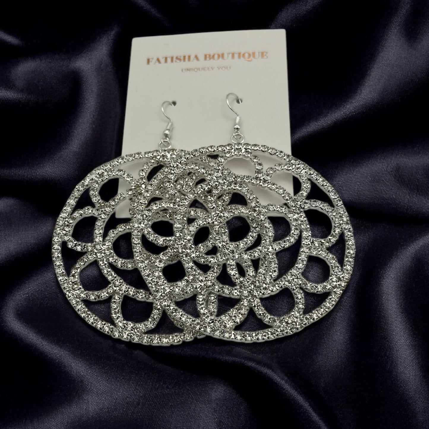 Oversized Rhinestone Chandelier Earrings – Gold & Silver Statement Drops for Events