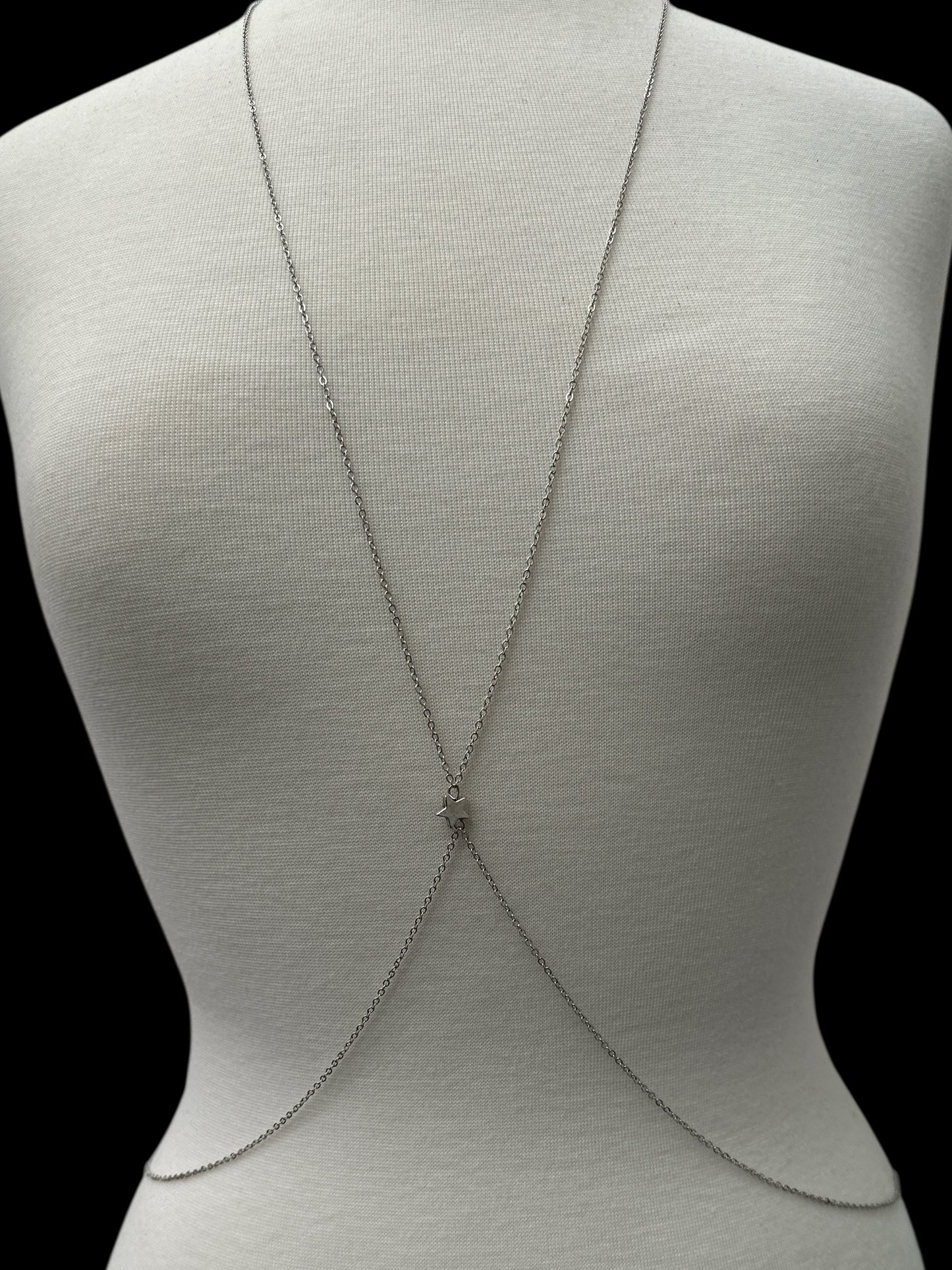 Minimalist Star Body Chain – Dainty Gold & Silver Back Chain Jewellery for Women - Fatisha Boutique #