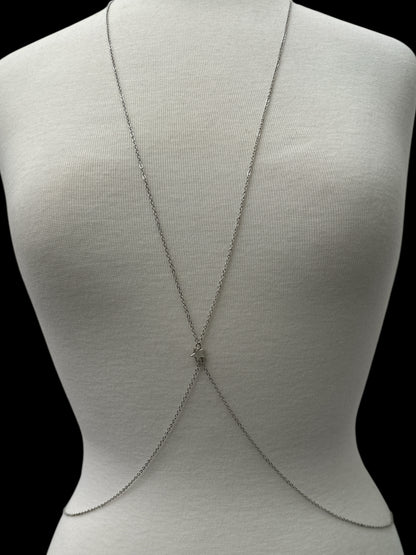 Minimalist Star Body Chain – Dainty Gold & Silver Back Chain Jewellery for Women - Fatisha Boutique #