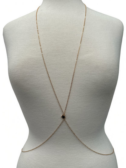 Minimalist Star Body Chain – Dainty Gold & Silver Back Chain Jewellery for Women - Fatisha Boutique #