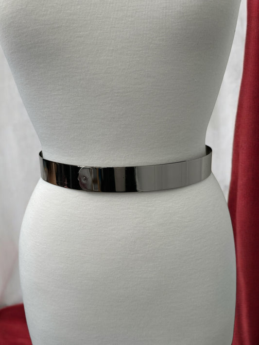 Elegant Glamorous Metal Sleek Sculpted Sophisticated Waist Belt – Gold & Silver in Two Adjustable Sizes - Fatisha Boutique #