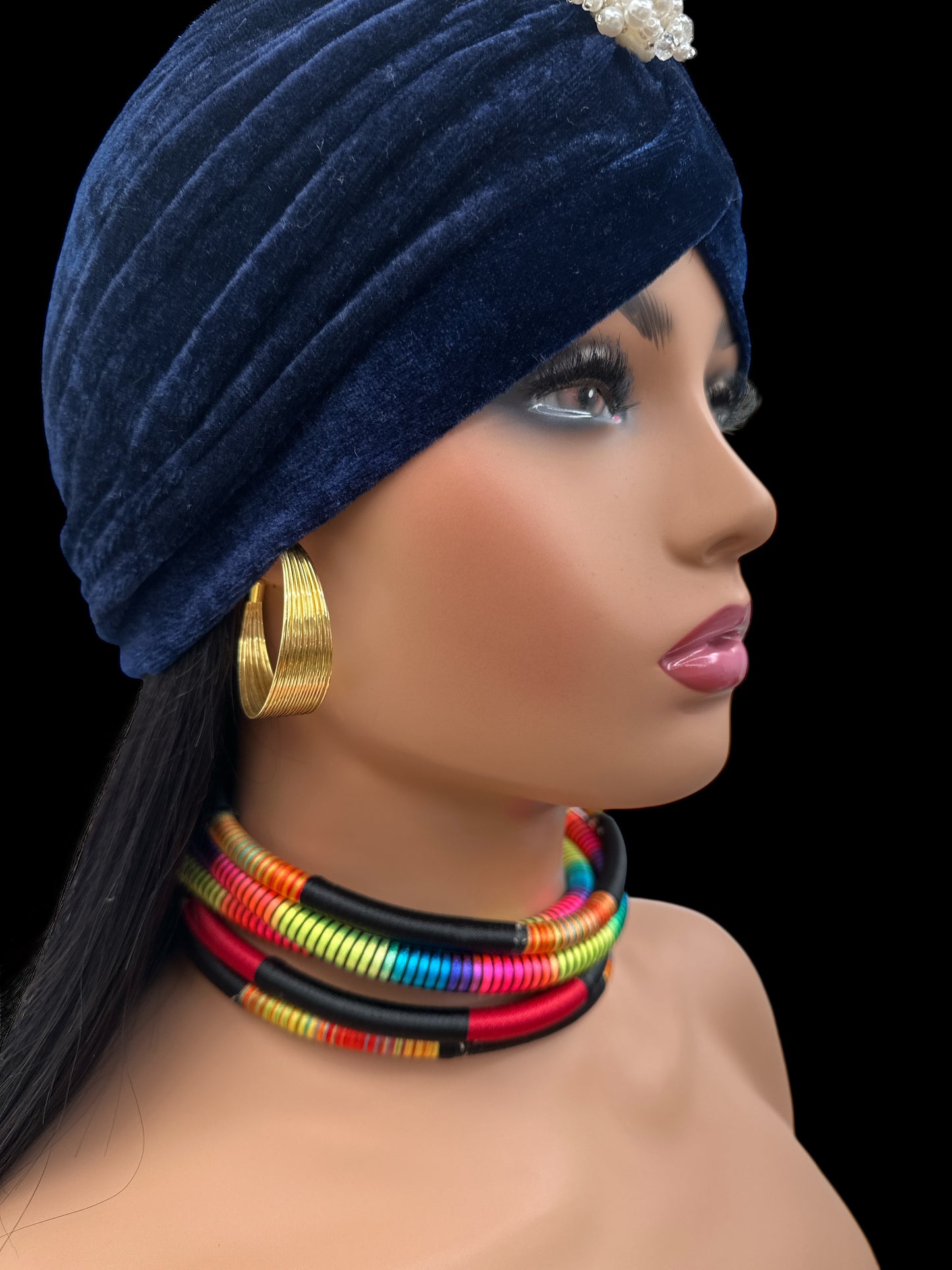 Elegant Multicolour Rope Magnetic Necklace & Bracelet Set – Afrocentric Jewellery