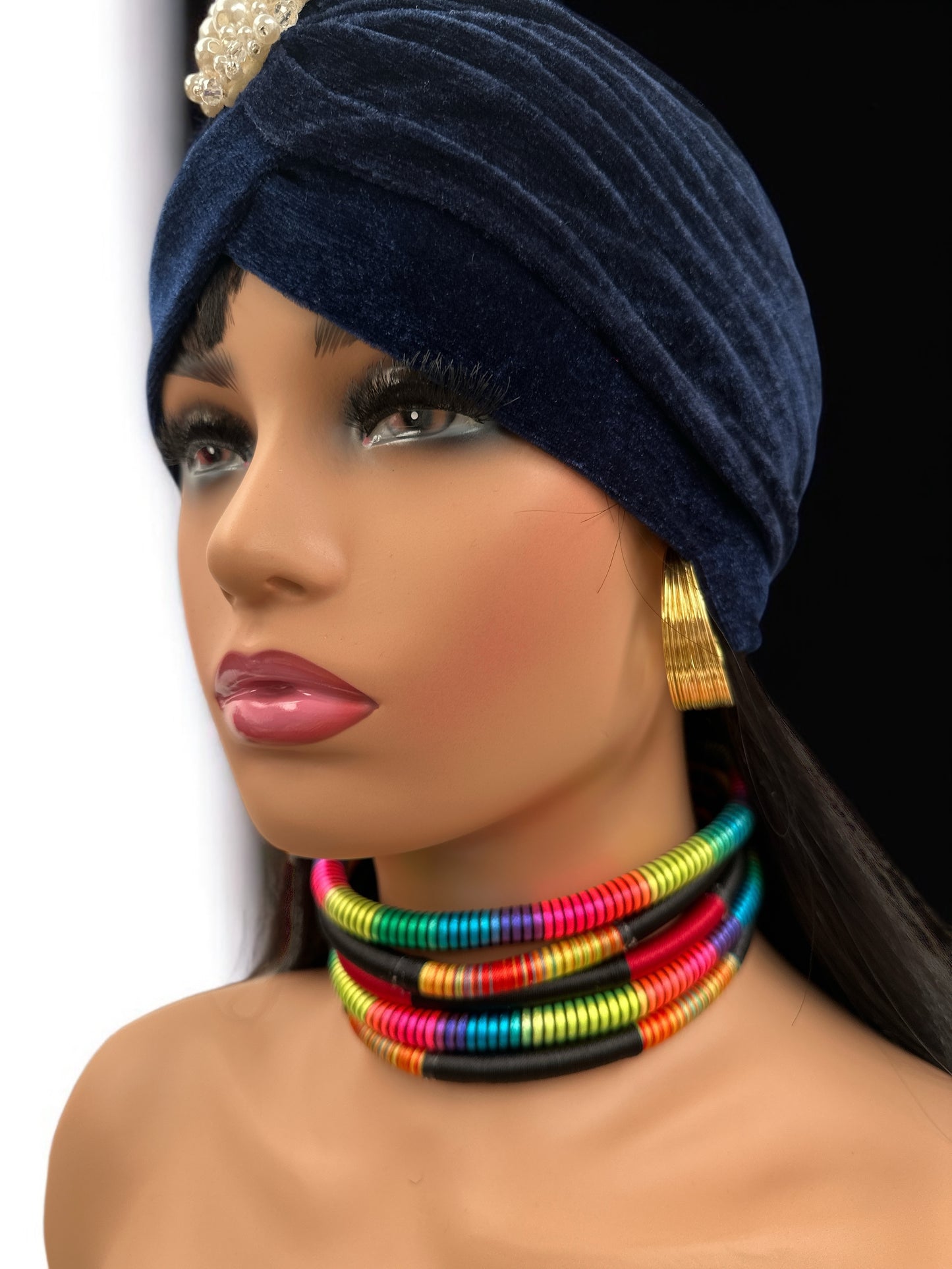 Elegant Multicolour Rope Magnetic Necklace & Bracelet Set – Afrocentric Jewellery