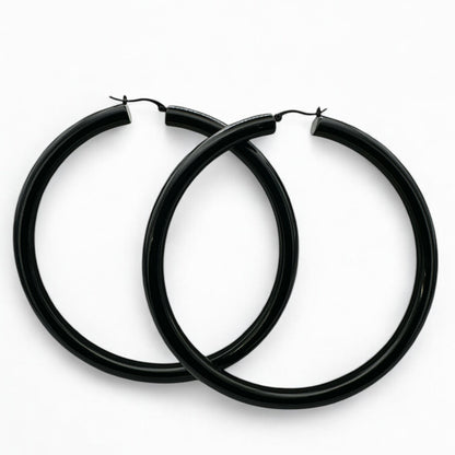 Oversized Big Statement Hoop Earrings – Bold Gold, Silver & Black Hoops for Women - Fatisha Boutique #