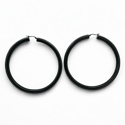 Oversized Big Statement Hoop Earrings – Bold Gold, Silver & Black Hoops for Women - Fatisha Boutique #