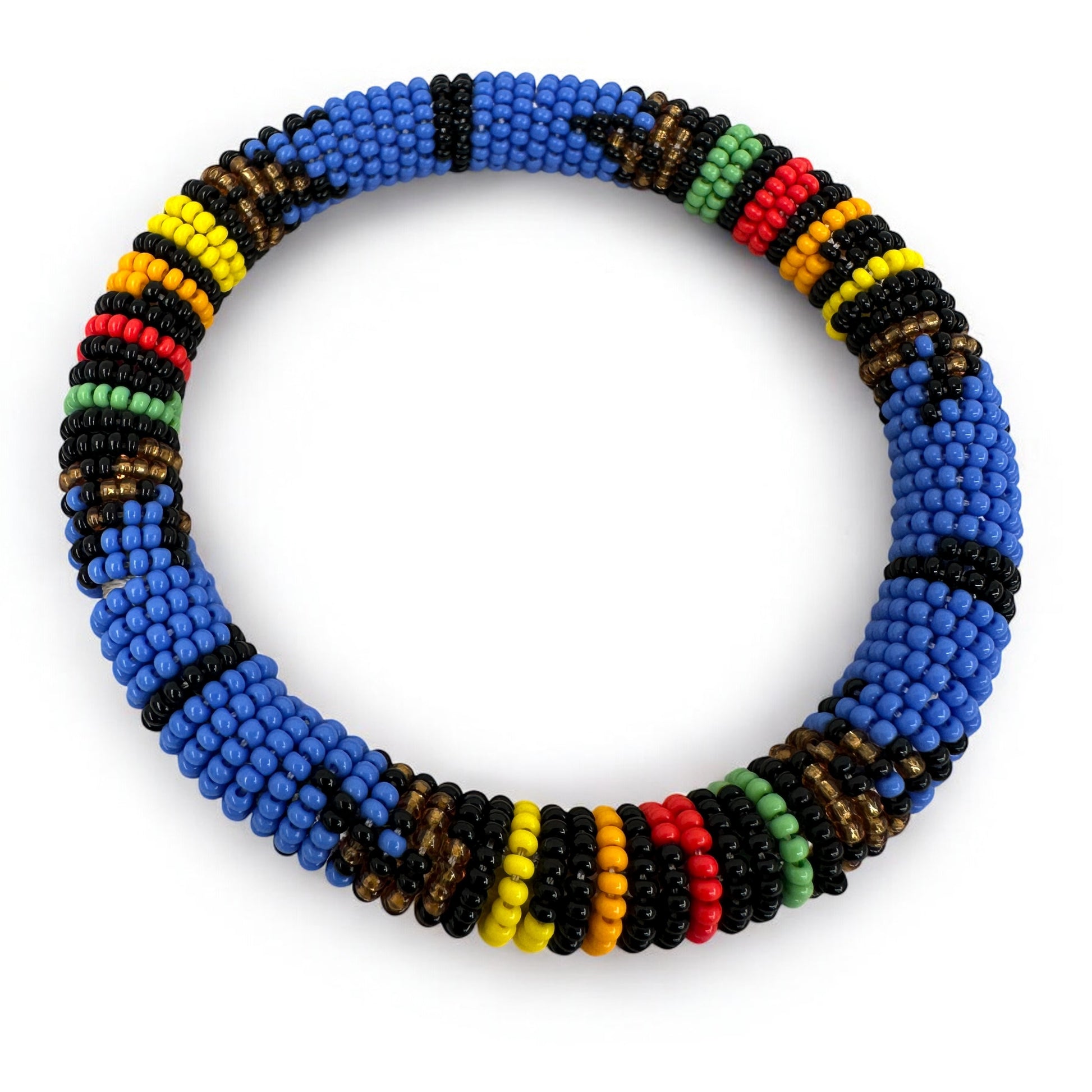 Handmade African Beaded Bangles – Colourful Stackable Tribal Ethnic Bracelets - Fatisha Boutique #