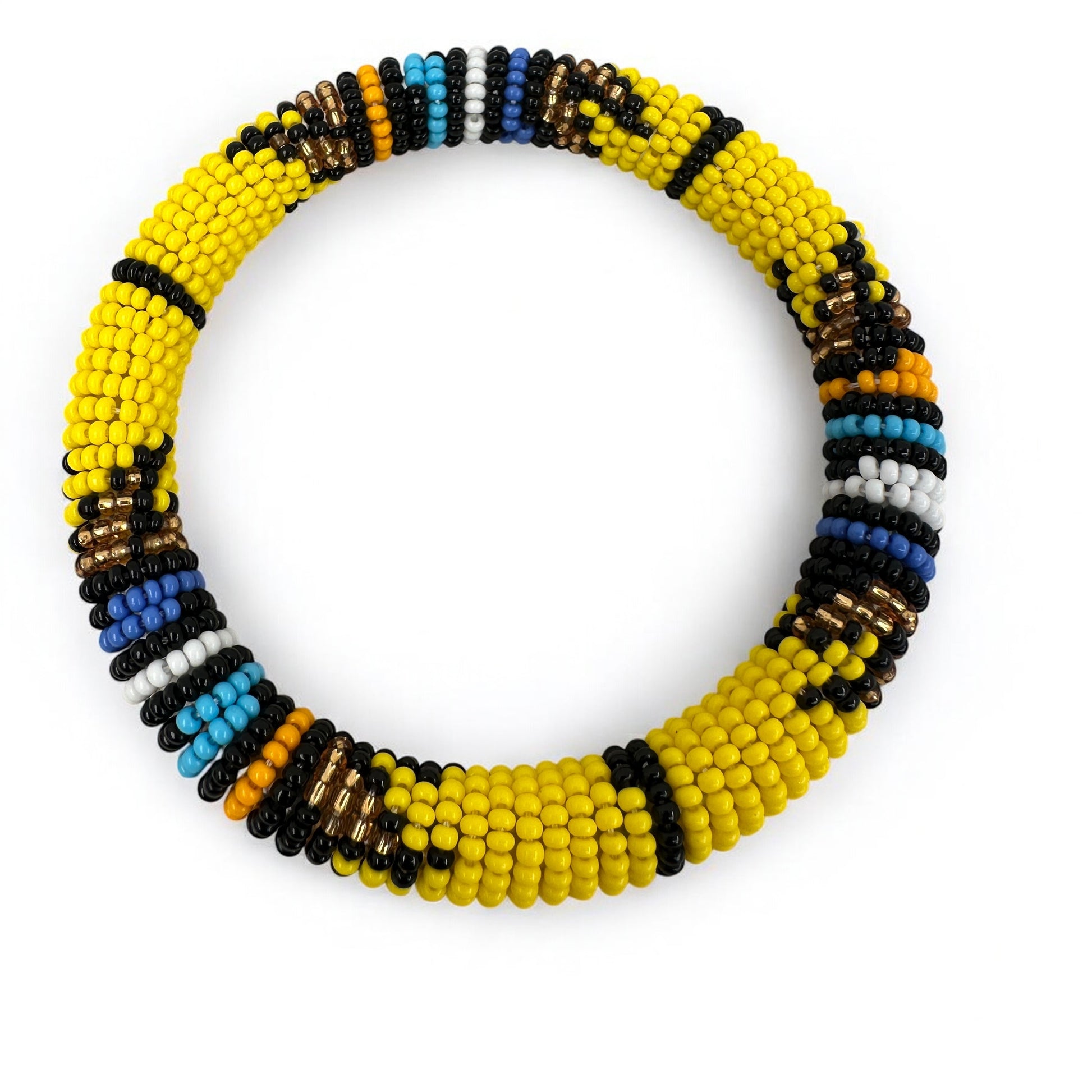 Handmade African Beaded Bangles – Colourful Stackable Tribal Ethnic Bracelets - Fatisha Boutique #