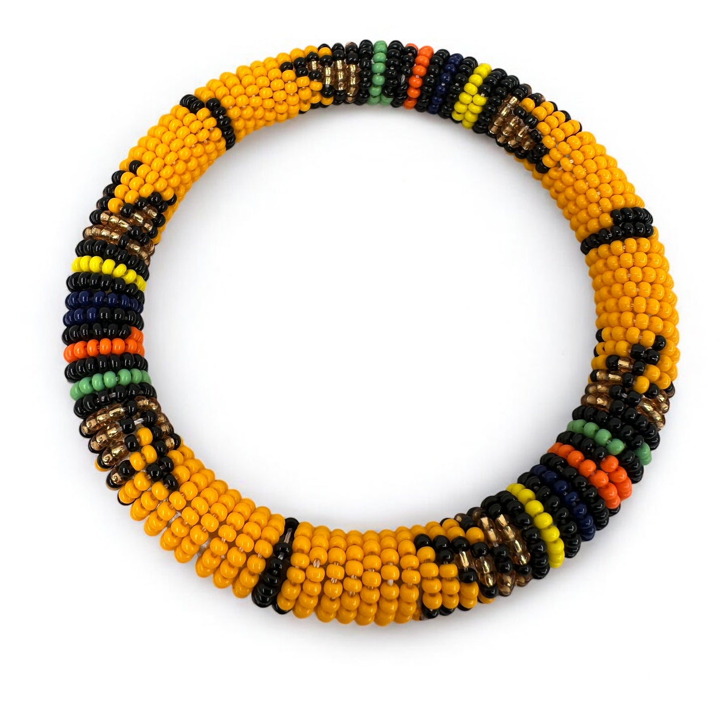Handmade African Beaded Bangles – Colourful Stackable Tribal Ethnic Bracelets - Fatisha Boutique #