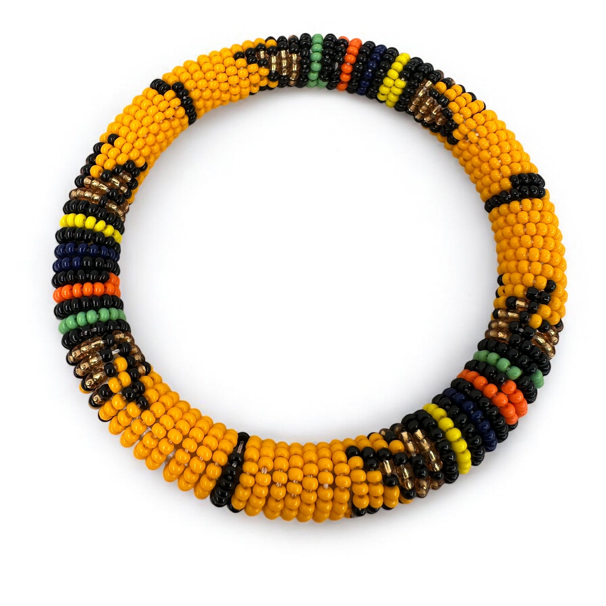 Handmade African Beaded Bangles – Colourful Stackable Tribal Ethnic Bracelets - Fatisha Boutique #