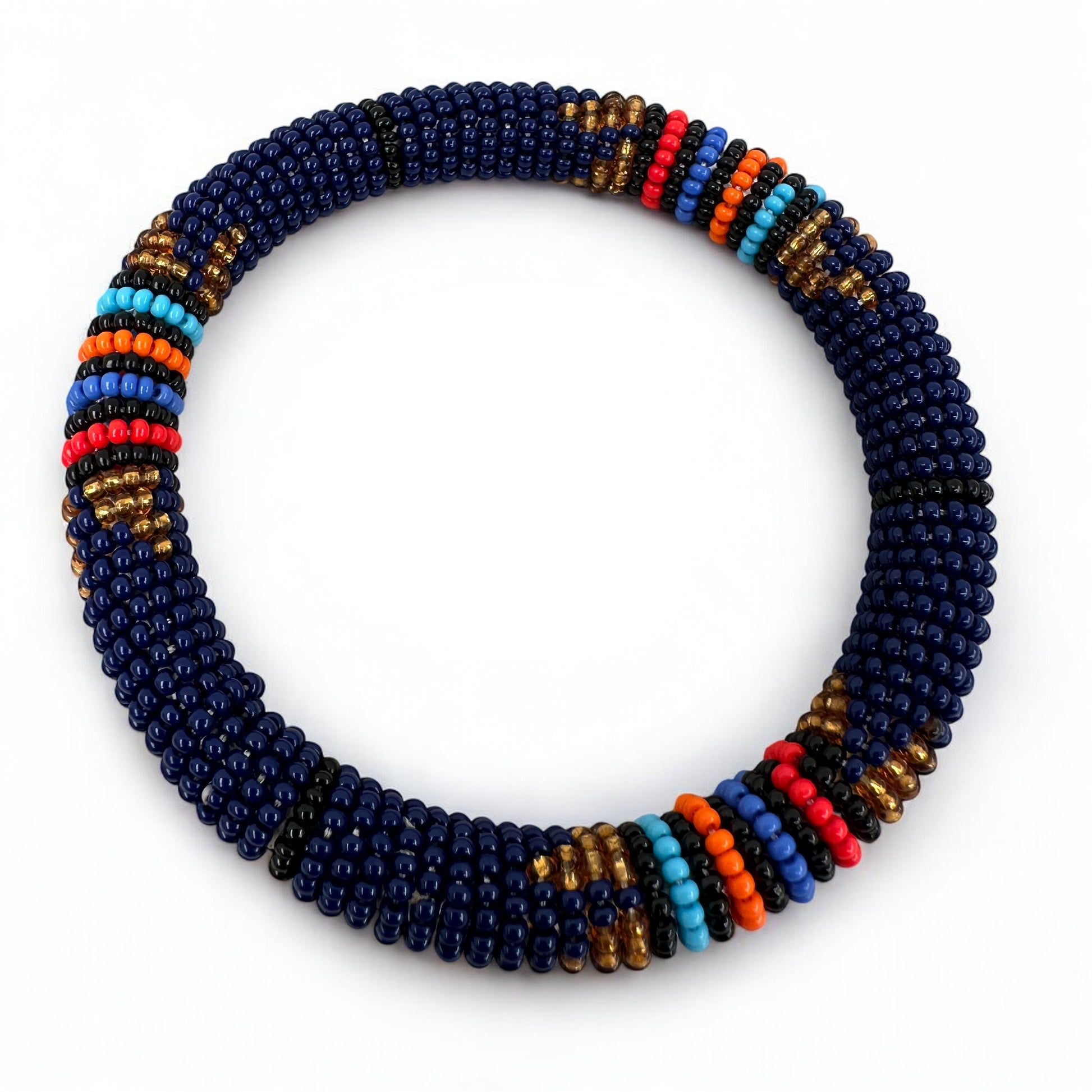 Handmade African Beaded Bangles – Colourful Stackable Tribal Ethnic Bracelets - Fatisha Boutique #
