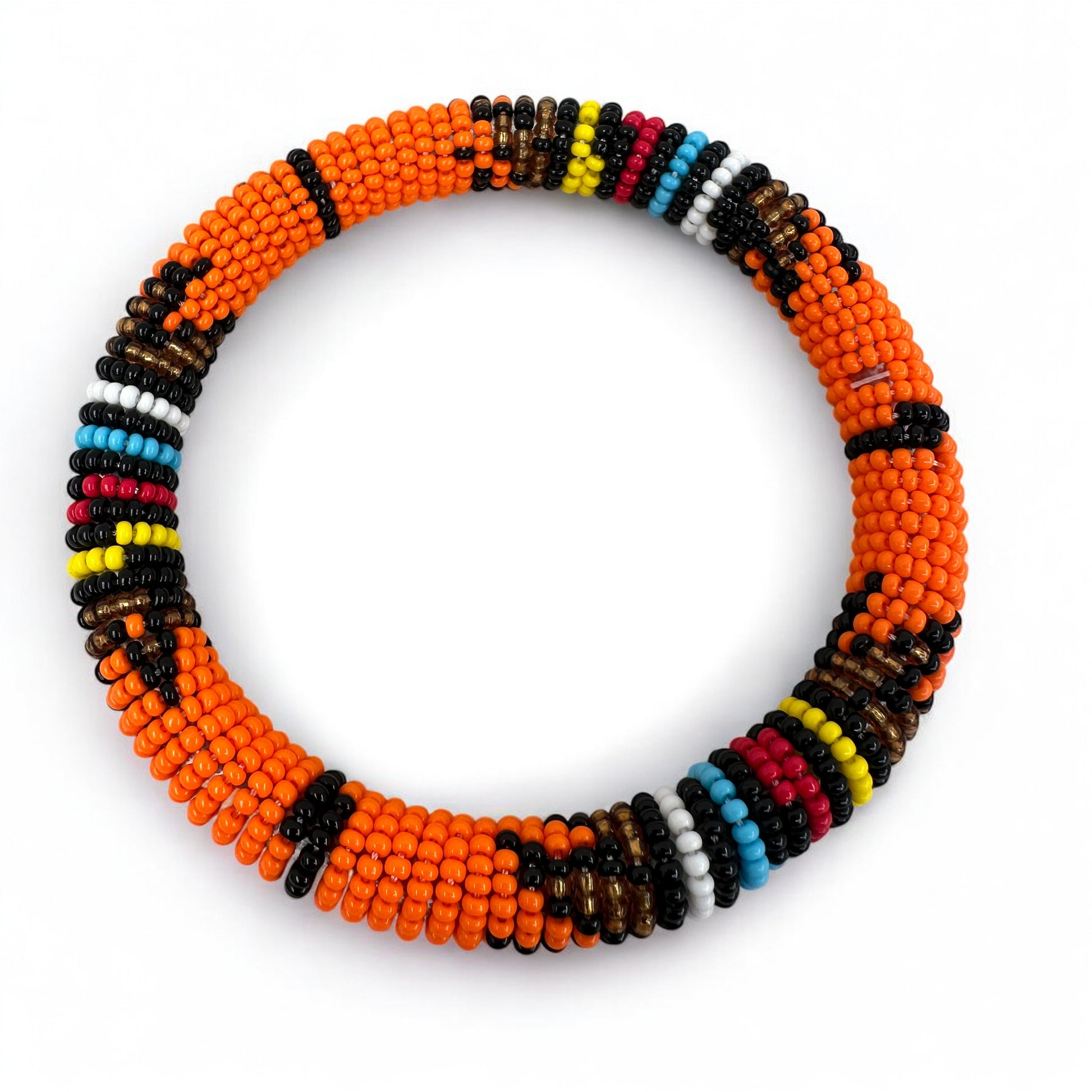 Handmade African Beaded Bangles – Colourful Stackable Tribal Ethnic Bracelets - Fatisha Boutique #