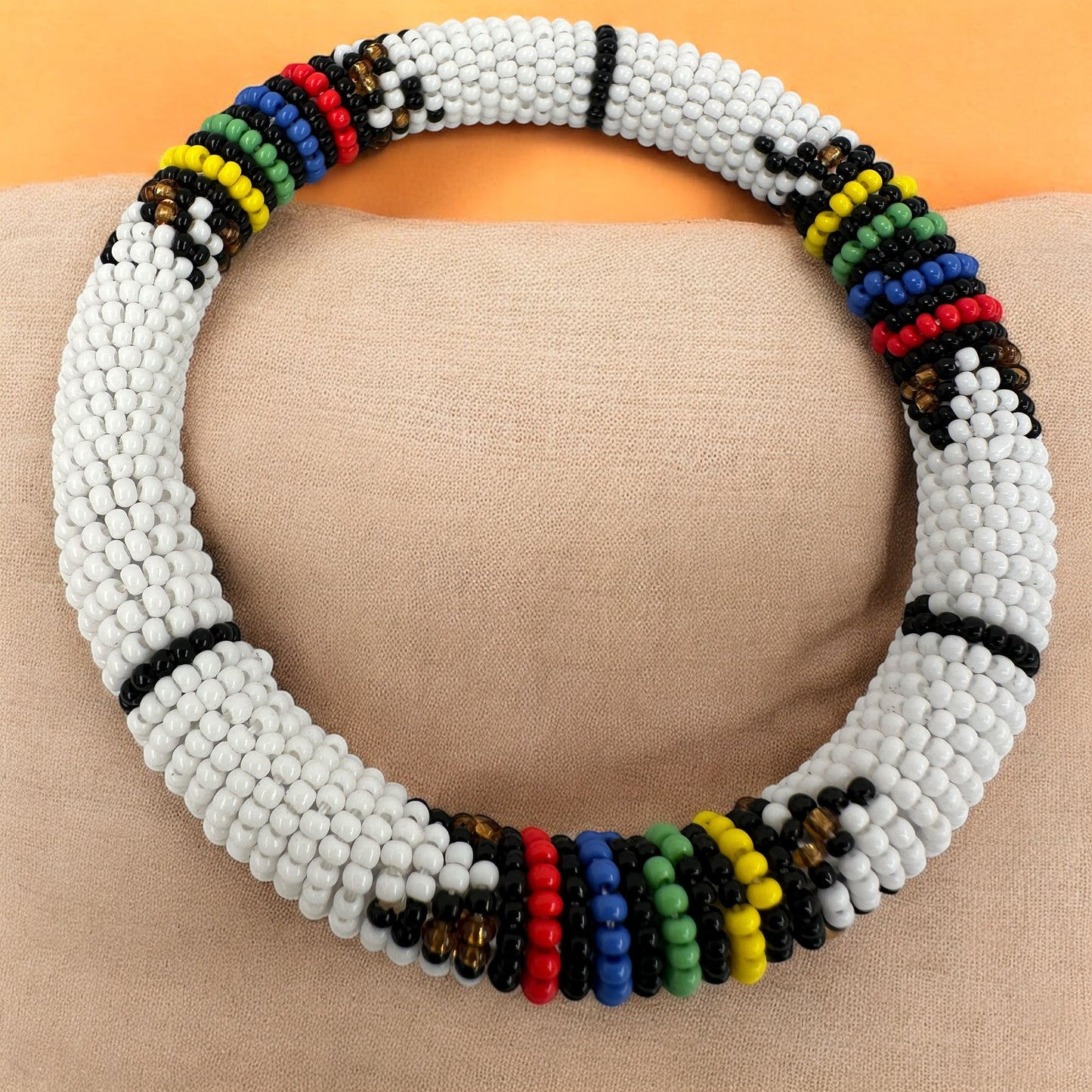 Handmade African Beaded Bangles – Colourful Stackable Tribal Ethnic Bracelets - Fatisha Boutique #