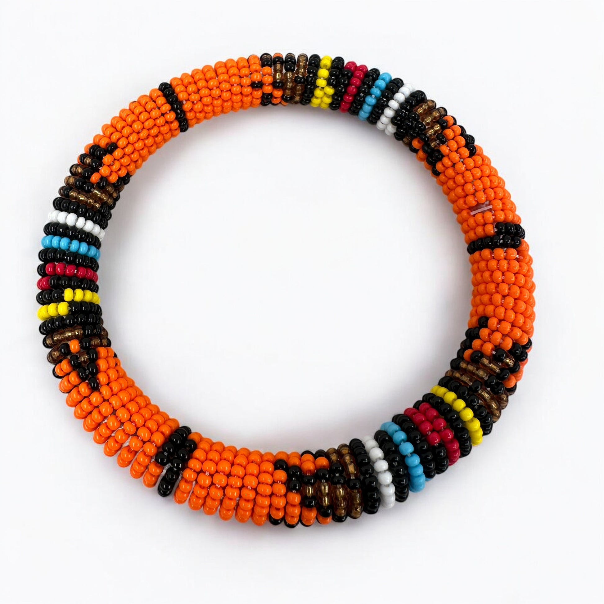 Handmade African Beaded Bangles – Colourful Stackable Tribal Ethnic Bracelets - Fatisha Boutique #