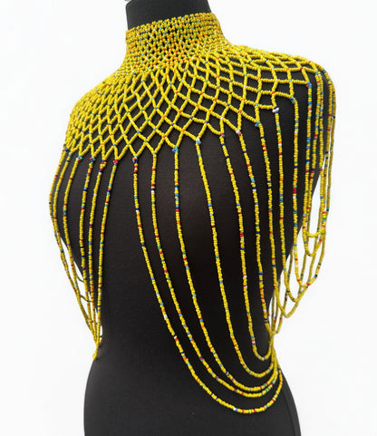 Maasai Zulu Beaded Collar – Authentic African Body Jewellery for Women In 8 Bold Colour Options