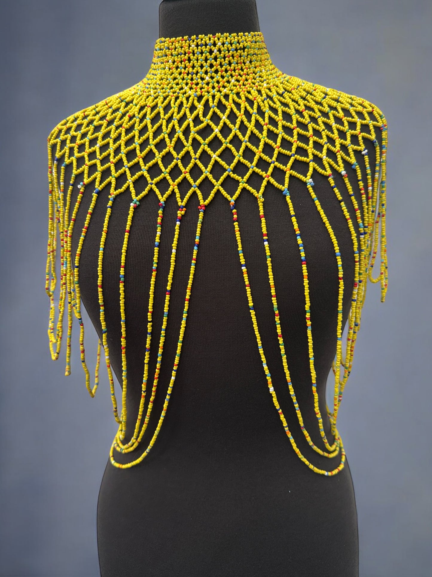 Maasai Zulu Beaded Collar – Authentic African Body Jewellery for Women In 8 Bold Colour Options