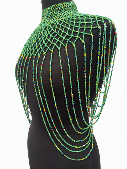 Maasai Zulu Beaded Collar – Authentic African Body Jewellery for Women In 8 Bold Colour Options
